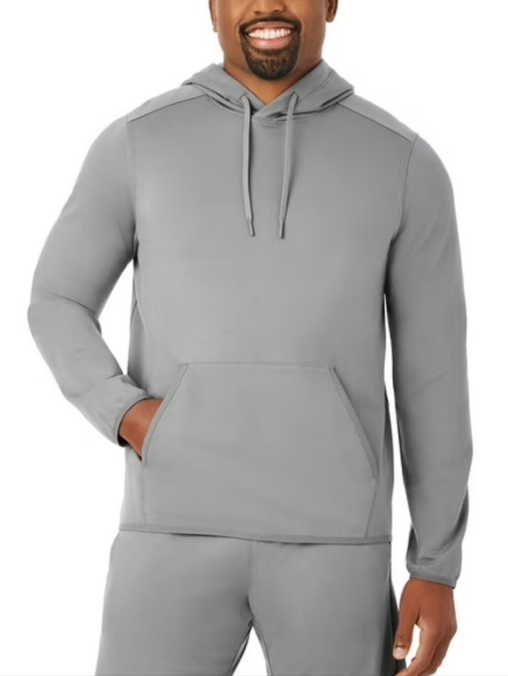 NEW LUX Gray Hooded Pullover Sweatshirt Super Soft! Men's XL